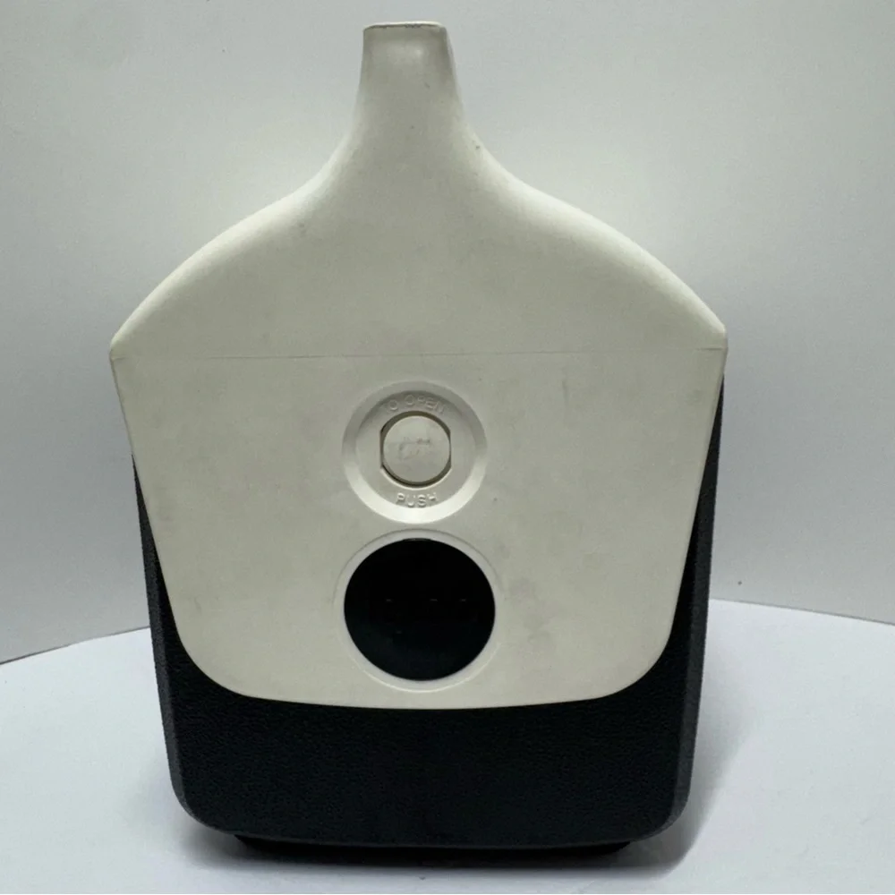 Vintage Mini Mate Cooler by Igloo Lunch Box Push Button 1990's Black and White